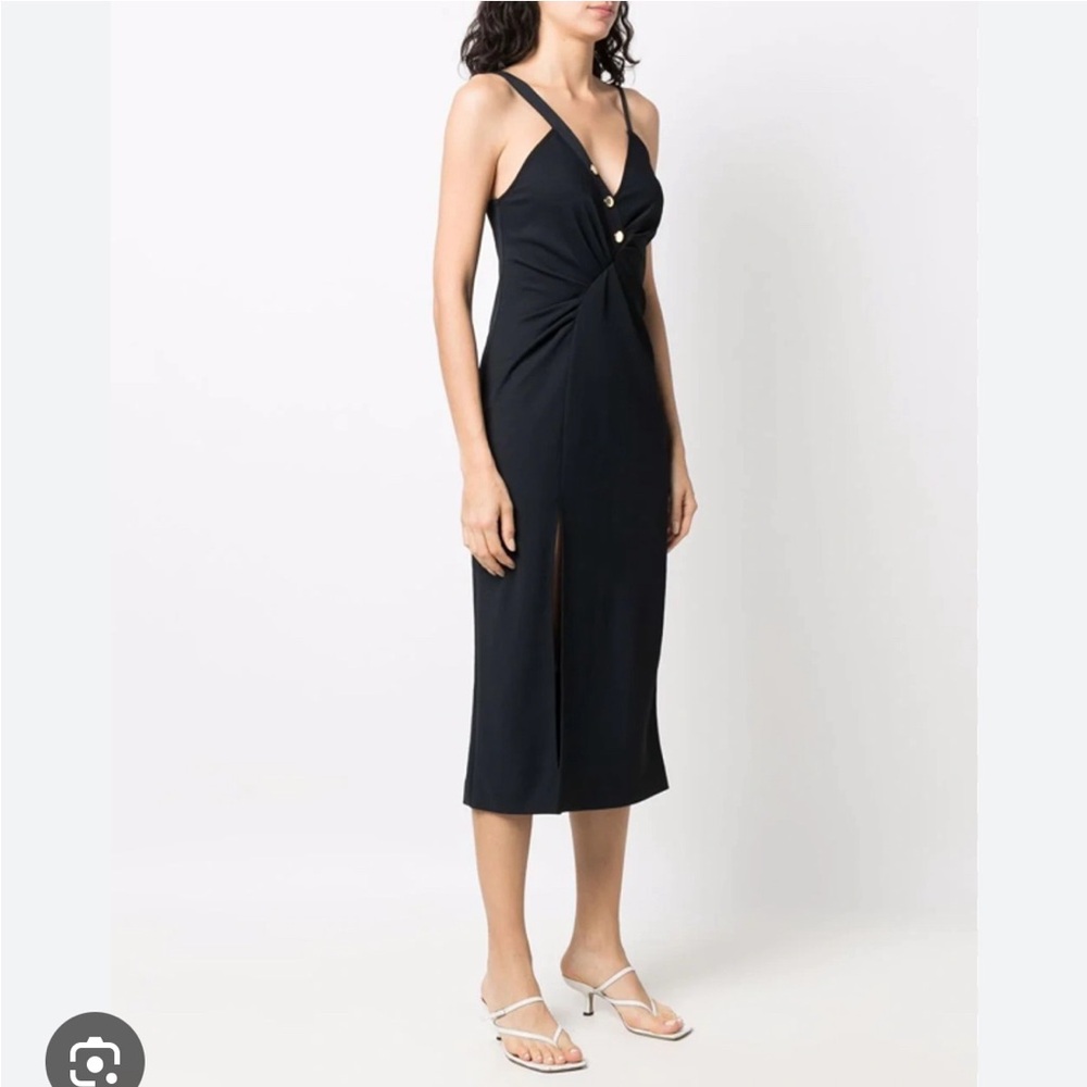 NWT Sandro Midi Navy Dress